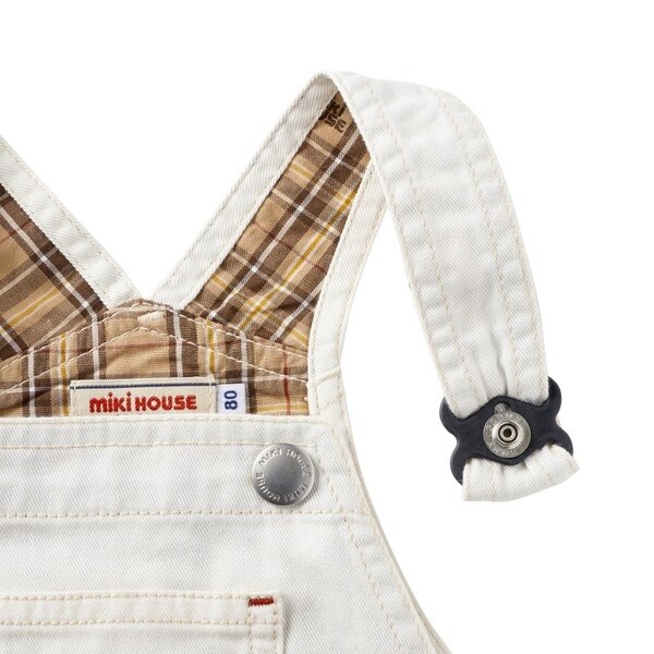 ミキハウス　新品未使用　オーバーオール ミキハウス（miki HOUSE）/【ミキハウス】 7分丈オーバーオール