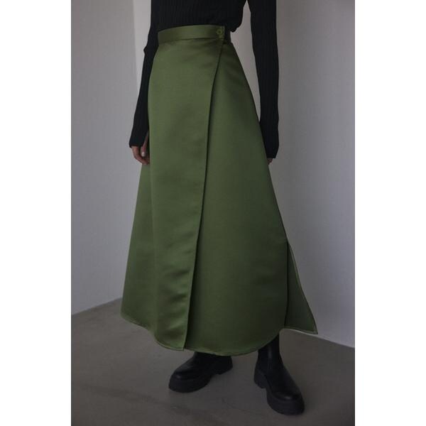 ブラック バイ マウジー（BLACK BY MOUSSY）/satin wrap skirtの通販は