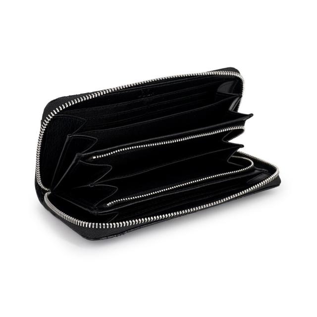 【美品】ジェイダ ＊GYDA＊長財布 ラウンドファスナー エンボス ブラック GYDA ジェイダ 長財布 レディース ラウンドファスナー EMBOSS