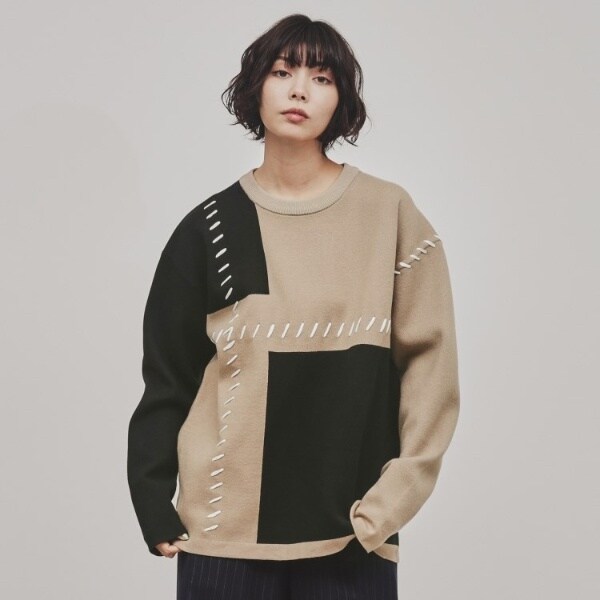 ティーケー タケオキクチ（レディス）（tk．TAKEO KIKUCHI）/【もちもちニット】ブロックステッチ 5,742円