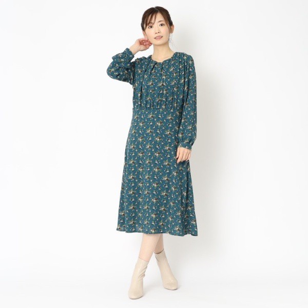 ローラ アシュレイ（LAURA ASHLEY） リッチャムローズ柄 ワンピース