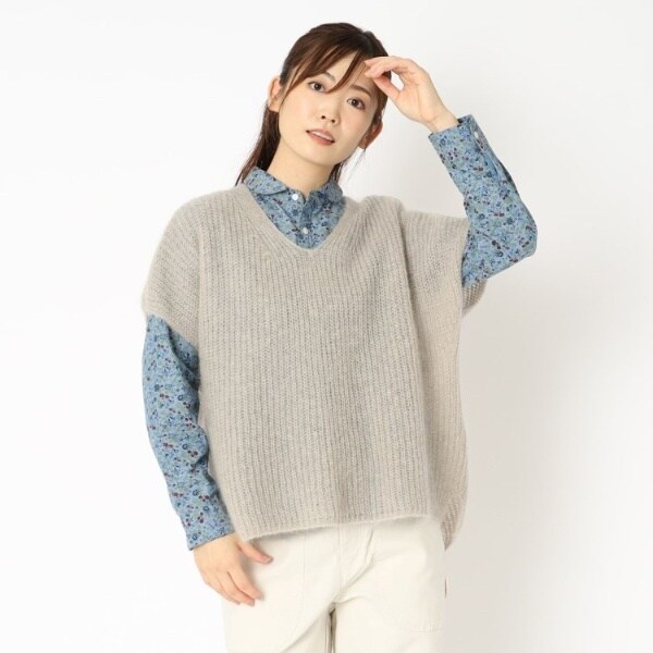 ローラ アシュレイ（LAURA ASHLEY）/【日本製太田ニット】キッドモヘヤベスト