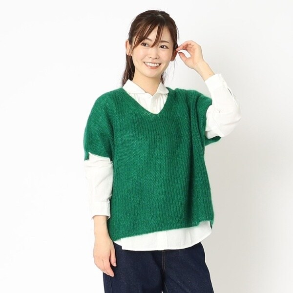 ローラ アシュレイ（LAURA ASHLEY）/【日本製太田ニット】キッドモヘヤベスト_1