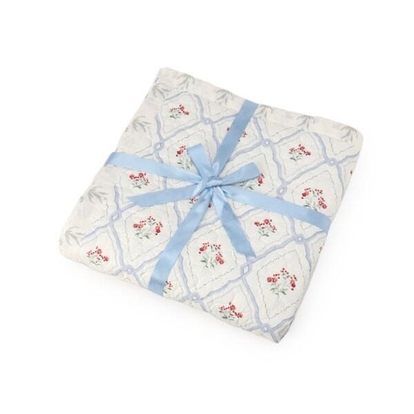 ローラ アシュレイ（LAURA ASHLEY）/ピンフォード トレリス 柄 キルトマルチカバー 200×200cm_1