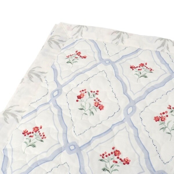 ローラ アシュレイ（LAURA ASHLEY）/ピンフォード トレリス 柄 キルトマルチカバー 200×200cm_3