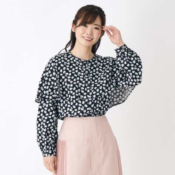 ローラ アシュレイ（LAURA ASHLEY）/【洗えるリネン混／ビッグカラー／同柄アイテムあり】ビーチポピー柄 ブラウスの通販は