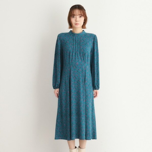 Laura Ashley ローラアシュレイ ドット柄 ノースリーブ ワンピース 11 ネイビー系 水玉 レディース LAURA ASHLEY ネイビー ドット柄 半袖ワンピース サイズ11