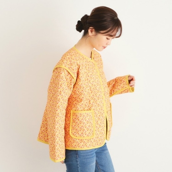 ローラ アシュレイ（LAURA ASHLEY）/コッタムコーンフラワー柄 リバーシブル キルトジャケット