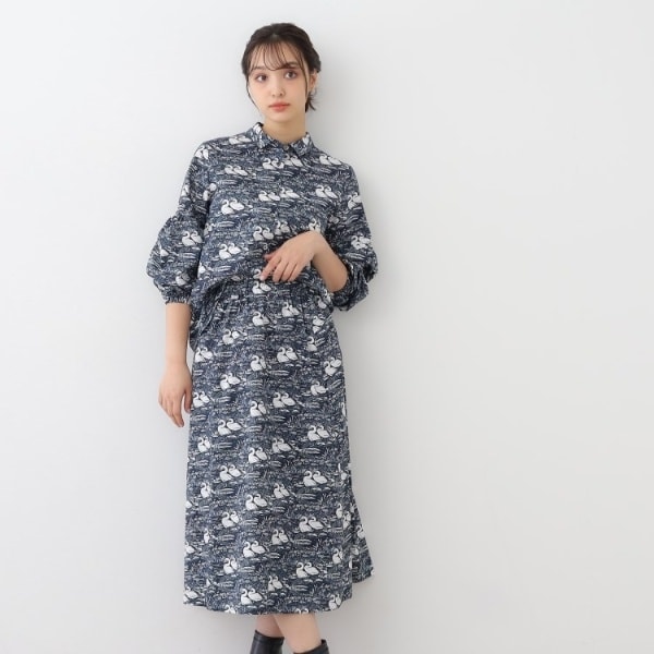 ローラ アシュレイ（LAURA ASHLEY）/【WEB限定／M−LL3サイズコットン100％／上下セット／袖口ゴムで袖丈調節可】スワンズ柄 セットア…