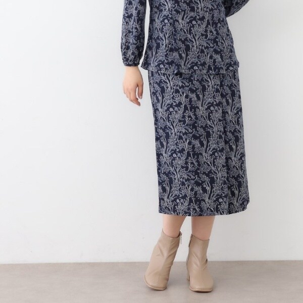 Ballsey ボールジー スカート ブラウン ブルー サイズ:36(9号) | 22春