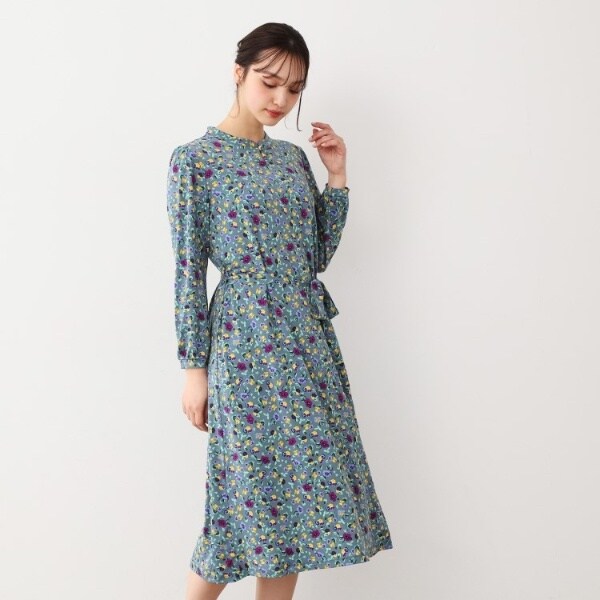 ローラ アシュレイ（LAURA ASHLEY）/【ジャージ素材／洗える／同柄アイテムあり】ポリアンサス柄ワンピースの通販は