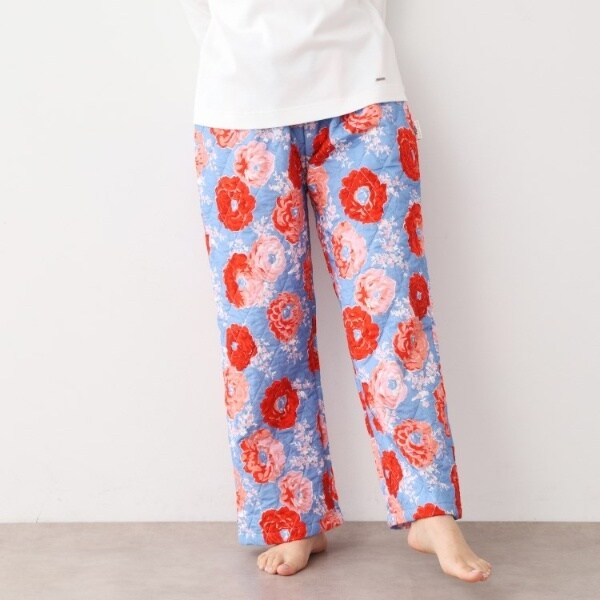 ローラ アシュレイ（LAURA ASHLEY）/ブリガム パッチワーク柄／カームスデン ポピー柄 キルトパンツ