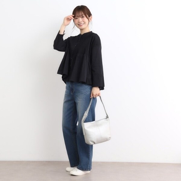 ローラ アシュレイ（LAURA ASHLEY）/【牛皮なめし革／肩先長さ調節する可】ワンハンドルバッグ