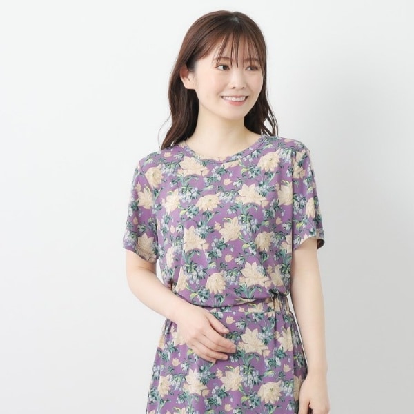 ローラ アシュレイ（LAURA ASHLEY）/【洗える／ジャージ素材／同柄アイテムあり】シャーボーン柄プルオーバー