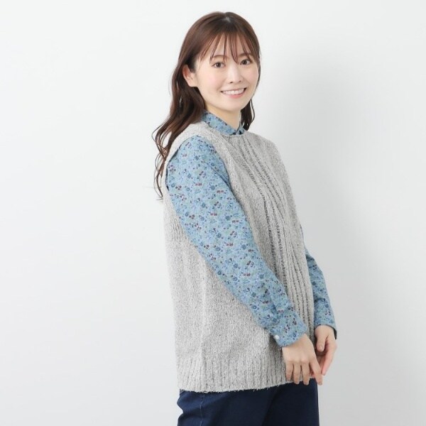 ローラ アシュレイ（LAURA ASHLEY）/【限定店舗展開日本製ワンマイルウエア】シルクネップベスト_3