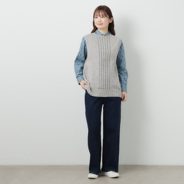 ローラ アシュレイ（LAURA ASHLEY）/【限定店舗展開日本製ワンマイルウエア】シルクネップベスト_5