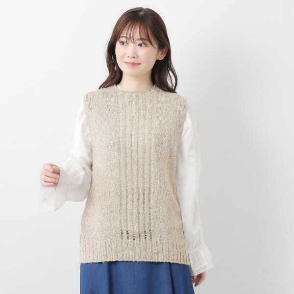 ローラ アシュレイ（LAURA ASHLEY）/【限定店舗展開日本製ワンマイルウエア】シルクネップベスト_7