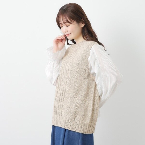 ローラ アシュレイ（LAURA ASHLEY）/【限定店舗展開日本製ワンマイルウエア】シルクネップベスト_8