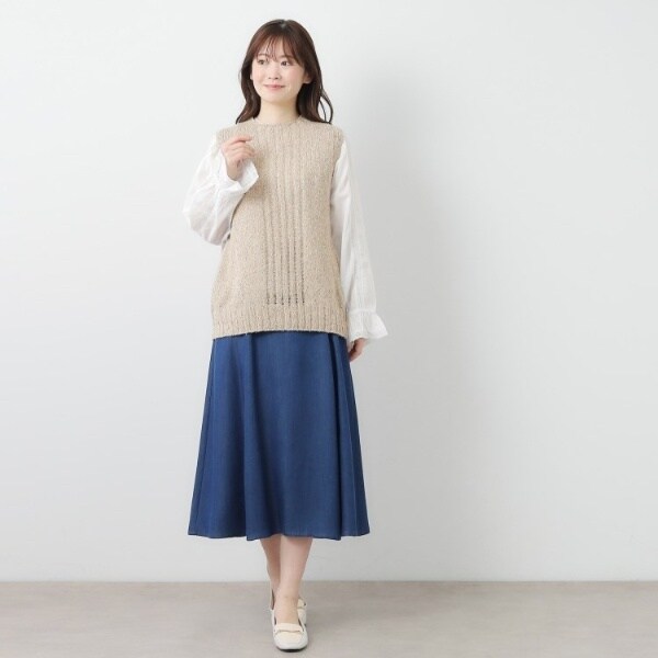 ローラ アシュレイ（LAURA ASHLEY）/【限定店舗展開日本製ワンマイルウエア】シルクネップベスト_9