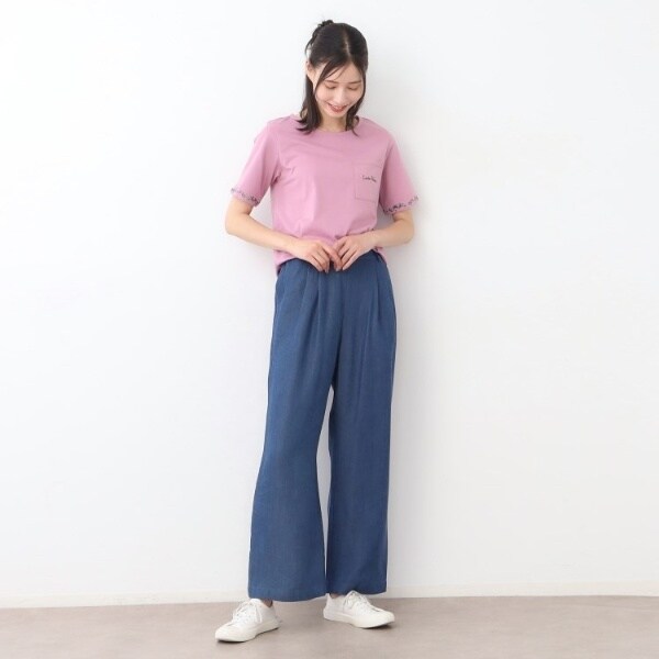 ロ ラ アシュレイ LAURA ASHLEY STORY掲載 ウエストゴム タックあり