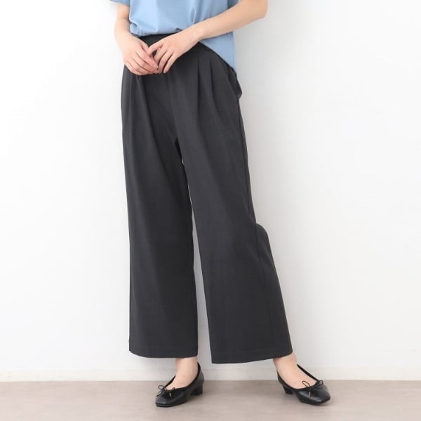 ローラ アシュレイ（LAURA ASHLEY）/【ストレッチ／ウエストゴム／毛羽立ちにくい】サイロドライギャバ トラウザー