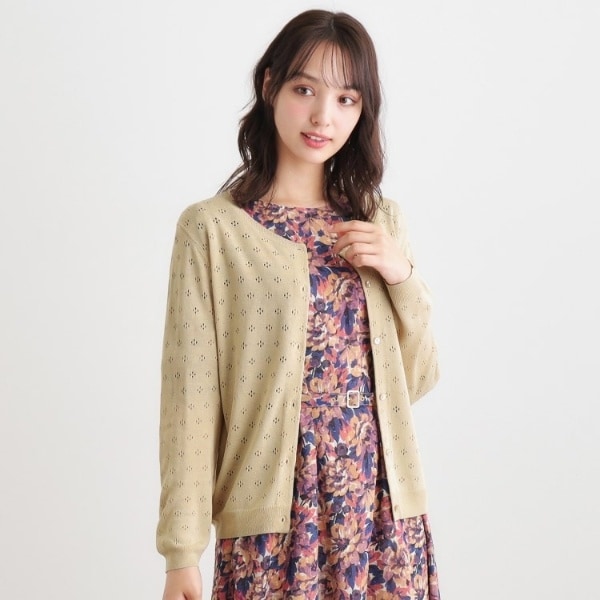ローラ アシュレイ（LAURA ASHLEY）/【人気デザイン！アイレット入り】カーディガン