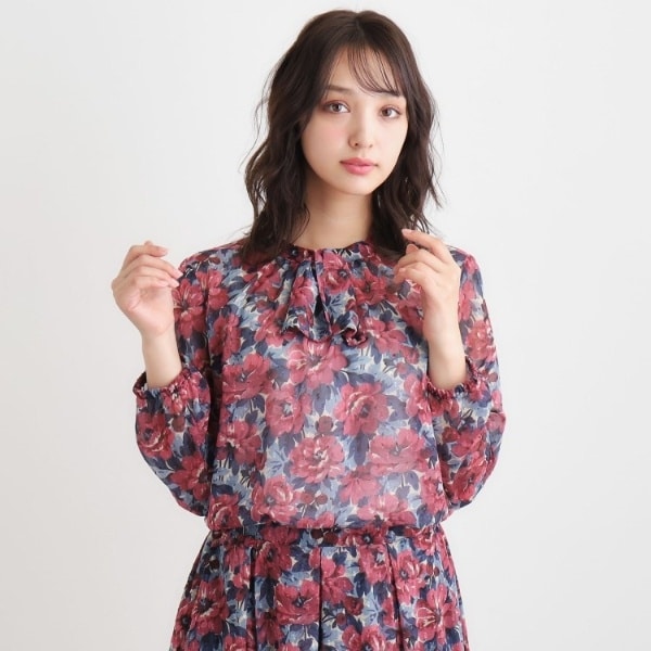 ローラ アシュレイ（LAURA ASHLEY）/【洗える／同柄アイテムあり】ケラウェイ柄 ドビーブラウス