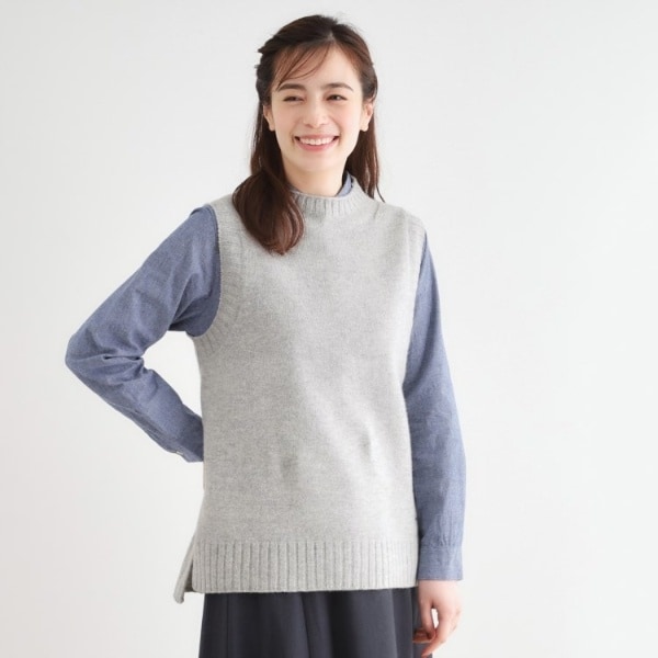 ローラ アシュレイ（LAURA ASHLEY）/【日本製ワンマイルウエア】ソフトウール ベスト