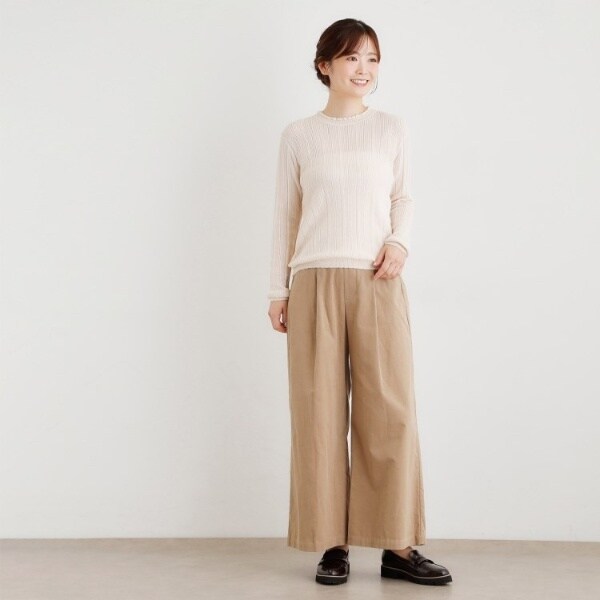 ローラ アシュレイ（LAURA ASHLEY）/【シーウール】透かし編み プルオーバーニット_5