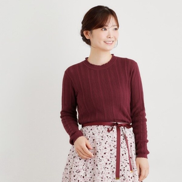 ローラ アシュレイ（LAURA ASHLEY）/【シーウール】透かし編み プルオーバーニット_12