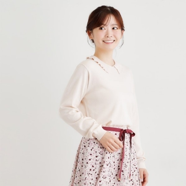 ローラ アシュレイ（LAURA ASHLEY）/【シーウール】フリルカラーニットプルオーバー_1
