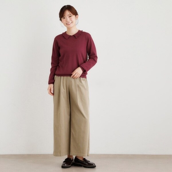 ローラ アシュレイ（LAURA ASHLEY）/【シーウール】フリルカラーニットプルオーバー_13