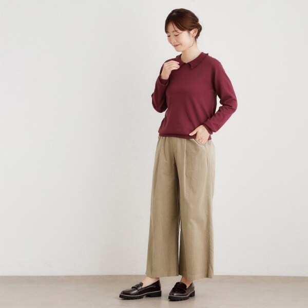 ローラ アシュレイ（LAURA ASHLEY）/【シーウール】フリルカラーニットプルオーバー_14
