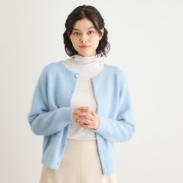 ローラ アシュレイ（LAURA ASHLEY）/【人気デザイン！アルパカ混／ビジュー付き】ニットカーディガン