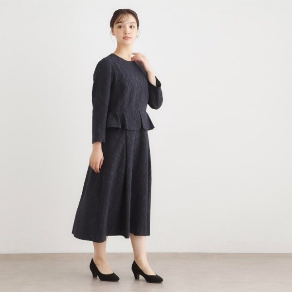 ローラ アシュレイ（LAURA ASHLEY）/【セレモニーおすすめ！】ペプラム風ジャカードワンピース_4