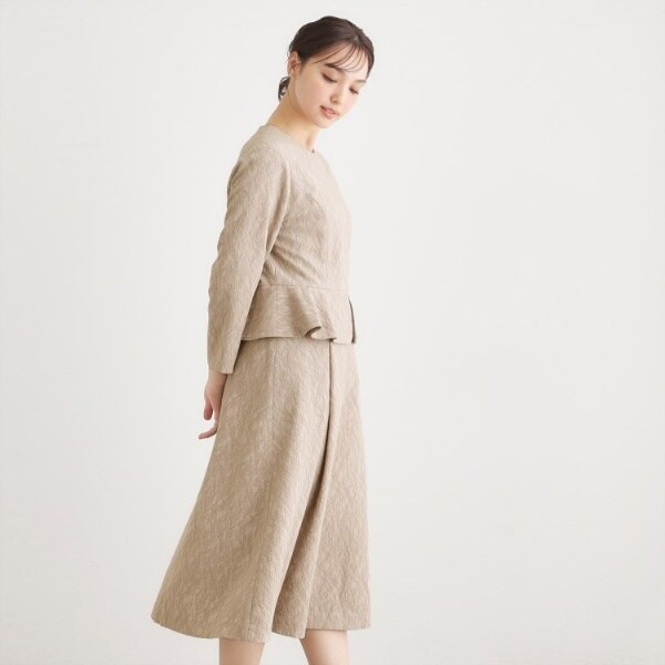 ローラ アシュレイ（LAURA ASHLEY）/【セレモニーおすすめ！】ペプラム風ジャカードワンピース_6
