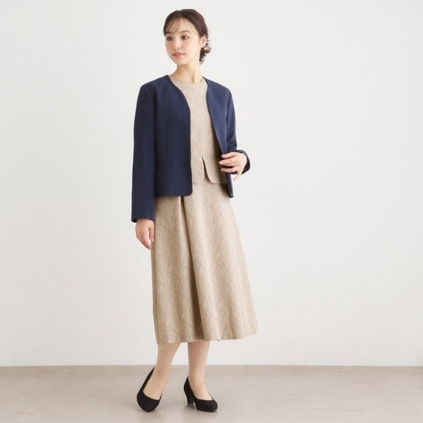 ローラ アシュレイ（LAURA ASHLEY）/【セレモニーおすすめ！】ペプラム風ジャカードワンピース_7