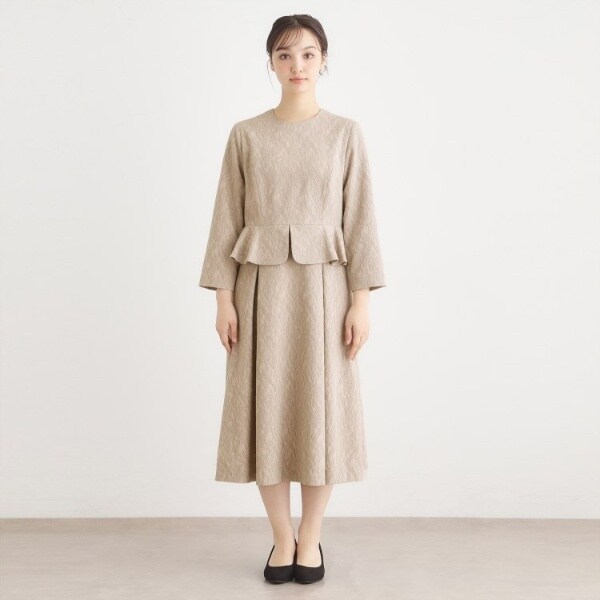 ローラ アシュレイ（LAURA ASHLEY）/【セレモニーおすすめ！】ペプラム風ジャカードワンピース_10