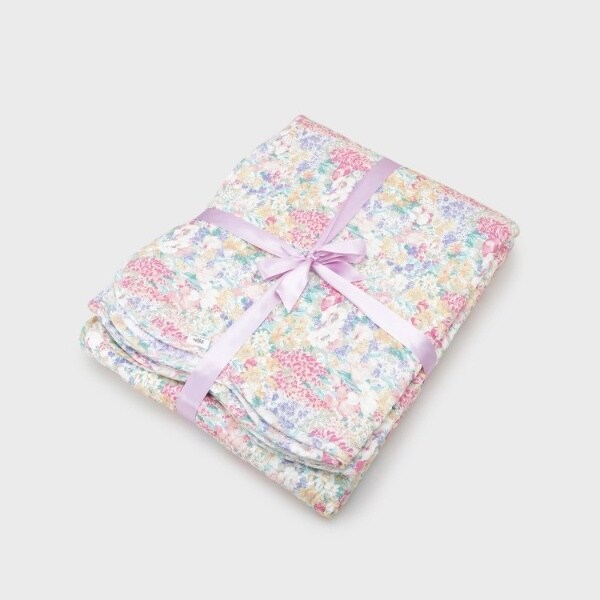 ローラ アシュレイ（LAURA ASHLEY）/エヴァリンガムメドウ柄 水洗いキルトマルチカバー 250×200cm_1