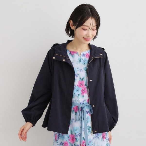 ローラ アシュレイ（LAURA ASHLEY）/【洗える】フード付きライトブルゾン