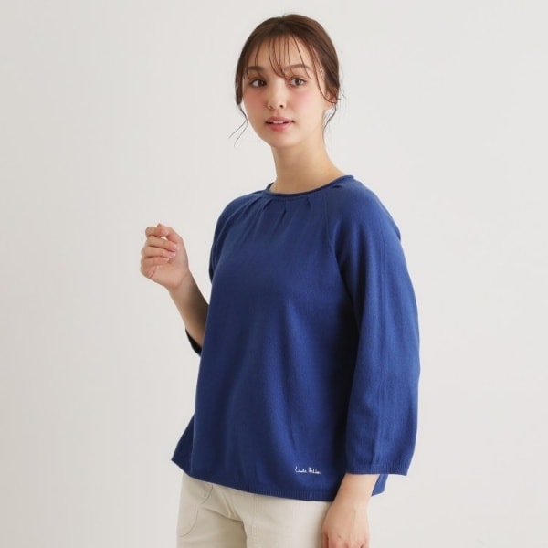 ローラ アシュレイ（LAURA ASHLEY）/【人気デザイン！日本製／ロゴ刺繍入り／ワンマイルウエア】コットン プルオーバーニット_2