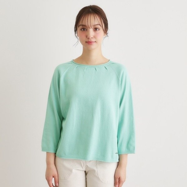 ローラ アシュレイ（LAURA ASHLEY）/【人気デザイン！日本製／ロゴ刺繍入り／ワンマイルウエア】コットン プルオーバーニット_15