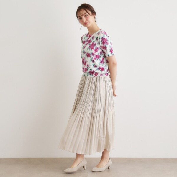ローラ アシュレイ（LAURA ASHLEY）/【洗える／5分袖／同柄・同素材アイテムあり】フリーサム ヘイズ柄 プリントニット_3