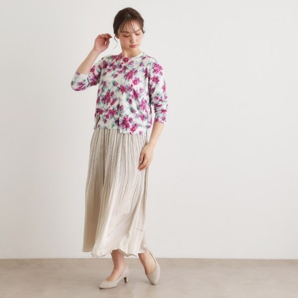 ローラ アシュレイ（LAURA ASHLEY）/【洗える／5分袖／同柄・同素材アイテムあり】フリーサム ヘイズ柄 プリントニット_4