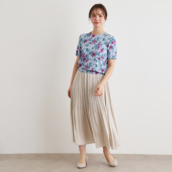 ローラ アシュレイ（LAURA ASHLEY）/【洗える／5分袖／同柄・同素材アイテムあり】フリーサム ヘイズ柄 プリントニット_7