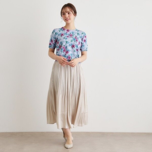 ローラ アシュレイ（LAURA ASHLEY）/【洗える／5分袖／同柄・同素材アイテムあり】フリーサム ヘイズ柄 プリントニット_8
