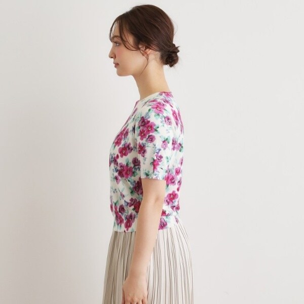 ローラ アシュレイ（LAURA ASHLEY）/【洗える／5分袖／同柄・同素材アイテムあり】フリーサム ヘイズ柄 プリントニット_11