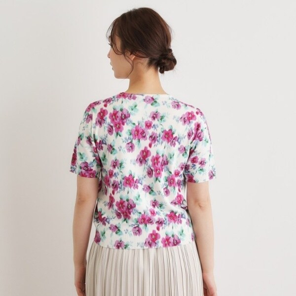 ローラ アシュレイ（LAURA ASHLEY）/【洗える／5分袖／同柄・同素材アイテムあり】フリーサム ヘイズ柄 プリントニット_12