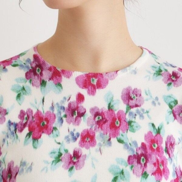 ローラ アシュレイ（LAURA ASHLEY）/【洗える／5分袖／同柄・同素材アイテムあり】フリーサム ヘイズ柄 プリントニット_13