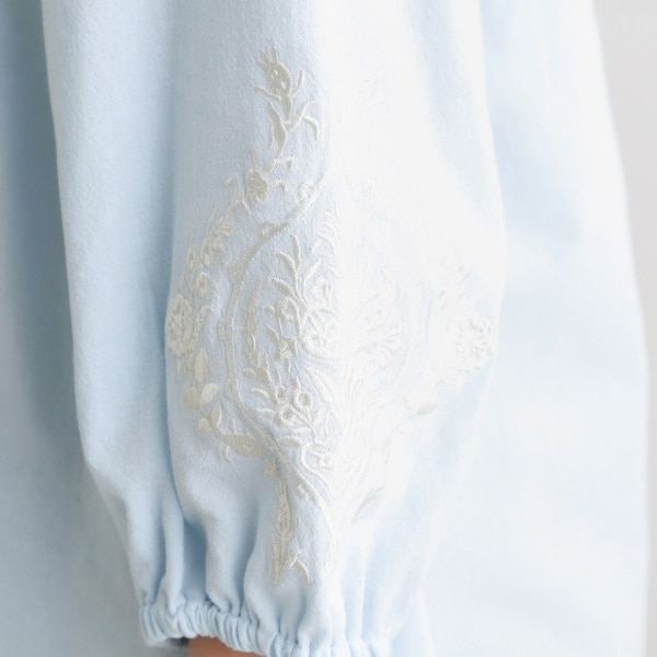 ローラ アシュレイ（LAURA ASHLEY）/【コットン100％／7分袖／4colors】フォスコット ダマスク柄 刺繍ブラウス_15